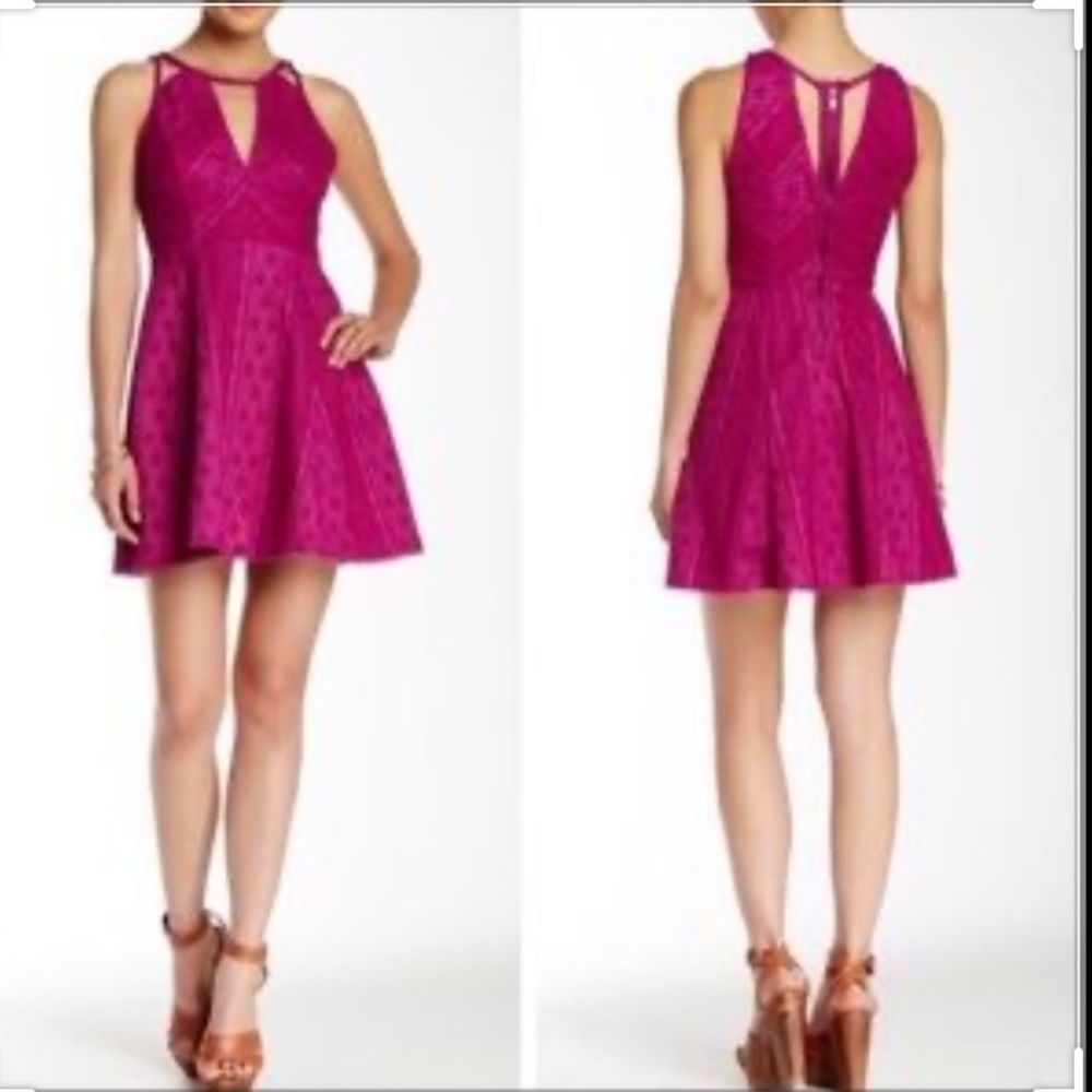 Free People Sleeveless Crochet Lace Mini Dress, 2